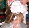 Aerosol cream on hair
